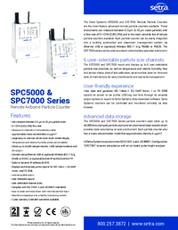 Thumbnail of document Data Sheet - SPC 5000 Remote Airborne Particle Counter